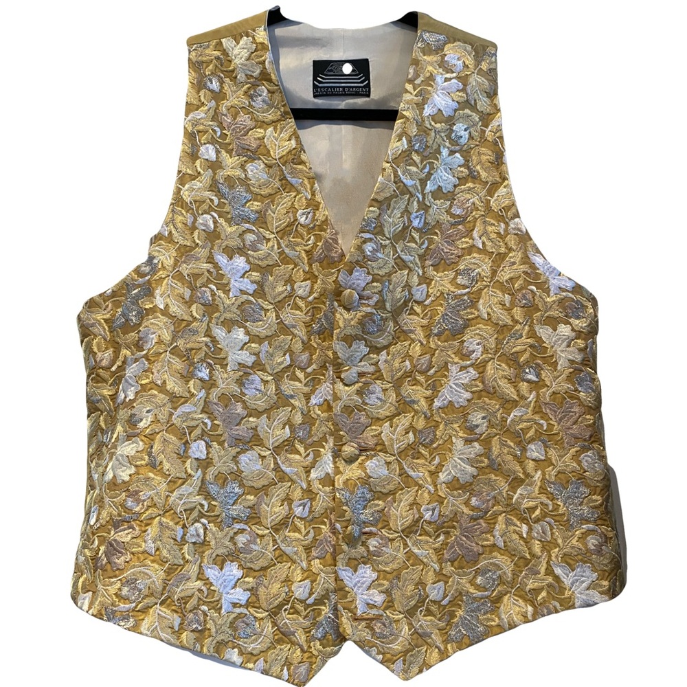 Vintage L’escalier D’argent Men’s Silk Tuxedo Vest